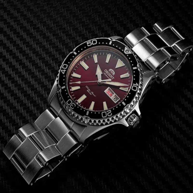 Orient Kamasu Automatic Plabe Maroon Dial Men's Watch- RA-AA0003R